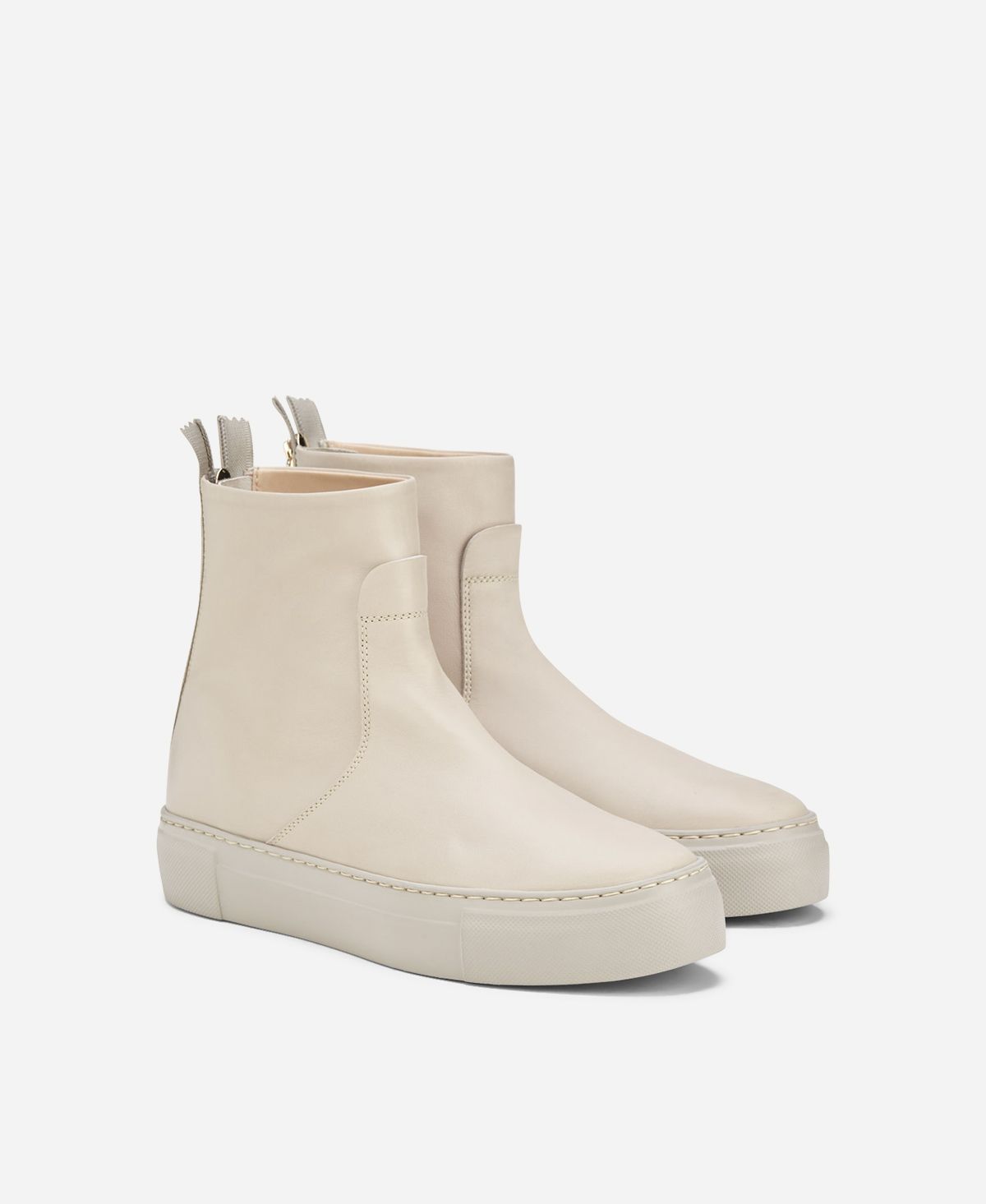 Agl Stivaletto Sneaker In Pelle Crema MEGHAN BOOTIE