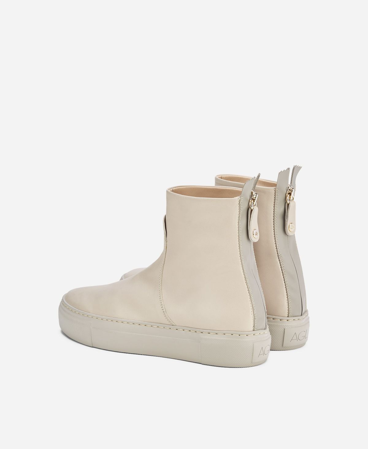 Agl Stivaletto Sneaker In Pelle Crema MEGHAN BOOTIE