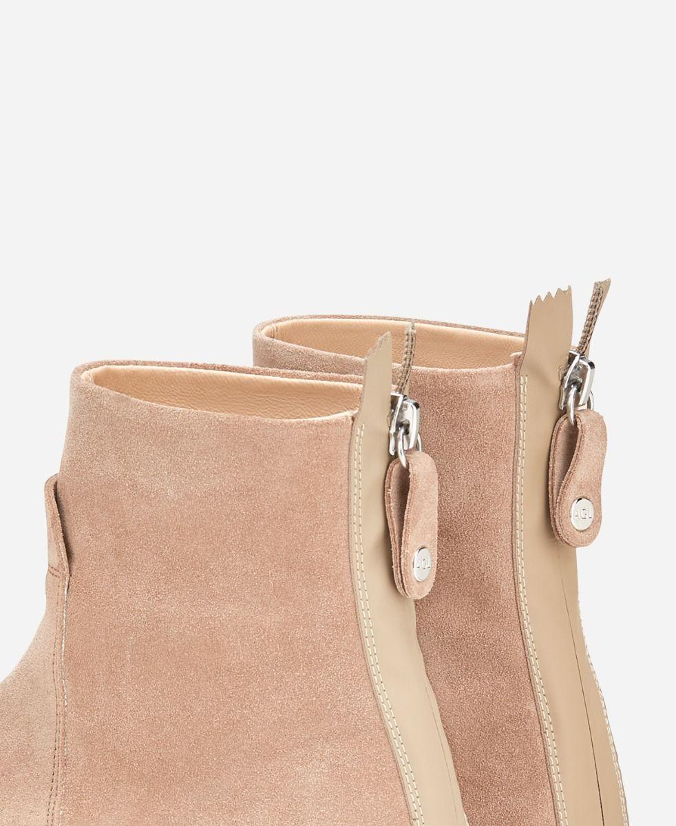 Agl Stivaletto Sneaker In Velour Beige MEGHAN BOOTIE