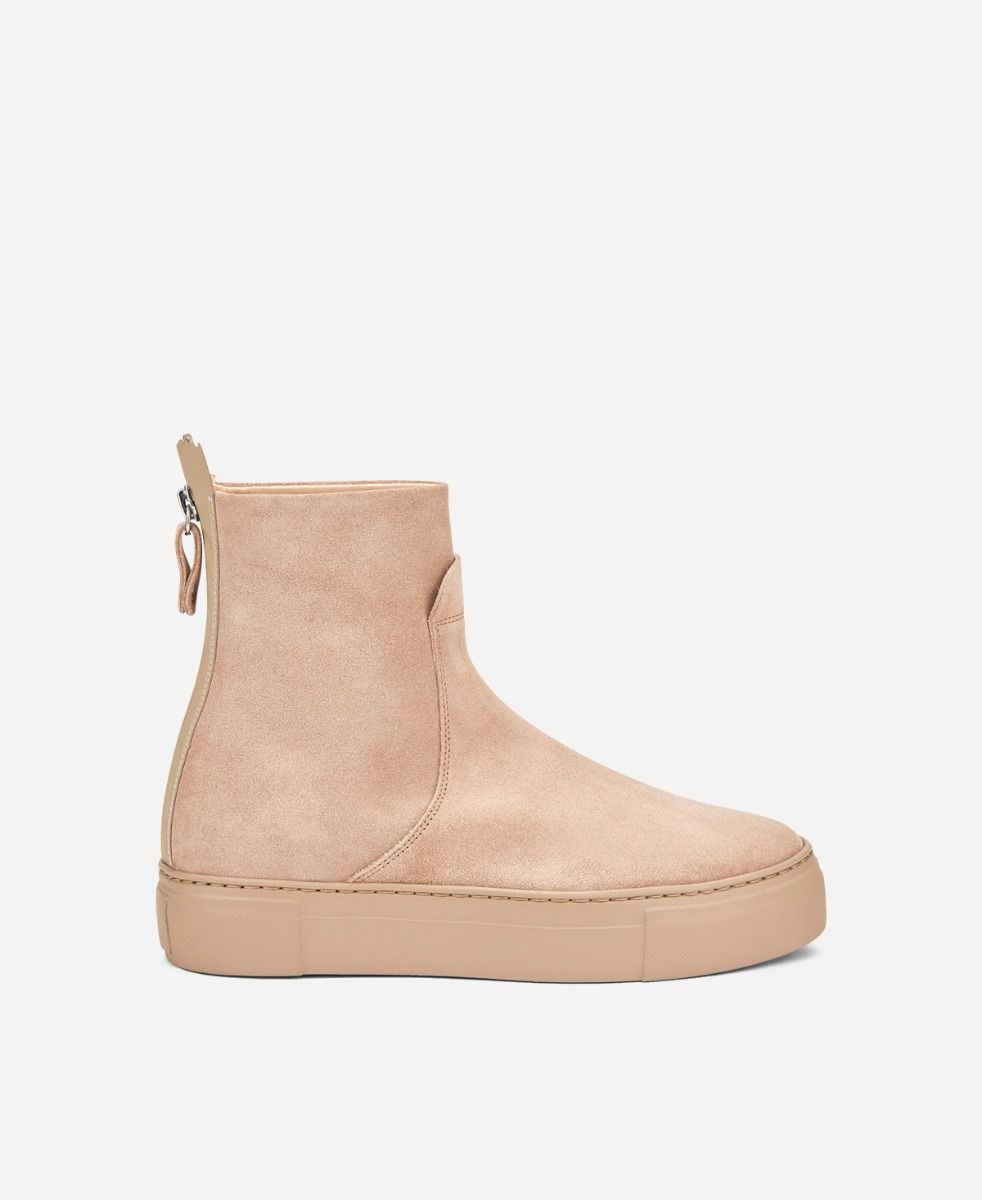 Agl Stivaletto sneaker in velour Beige MEGHAN BOOTIE
