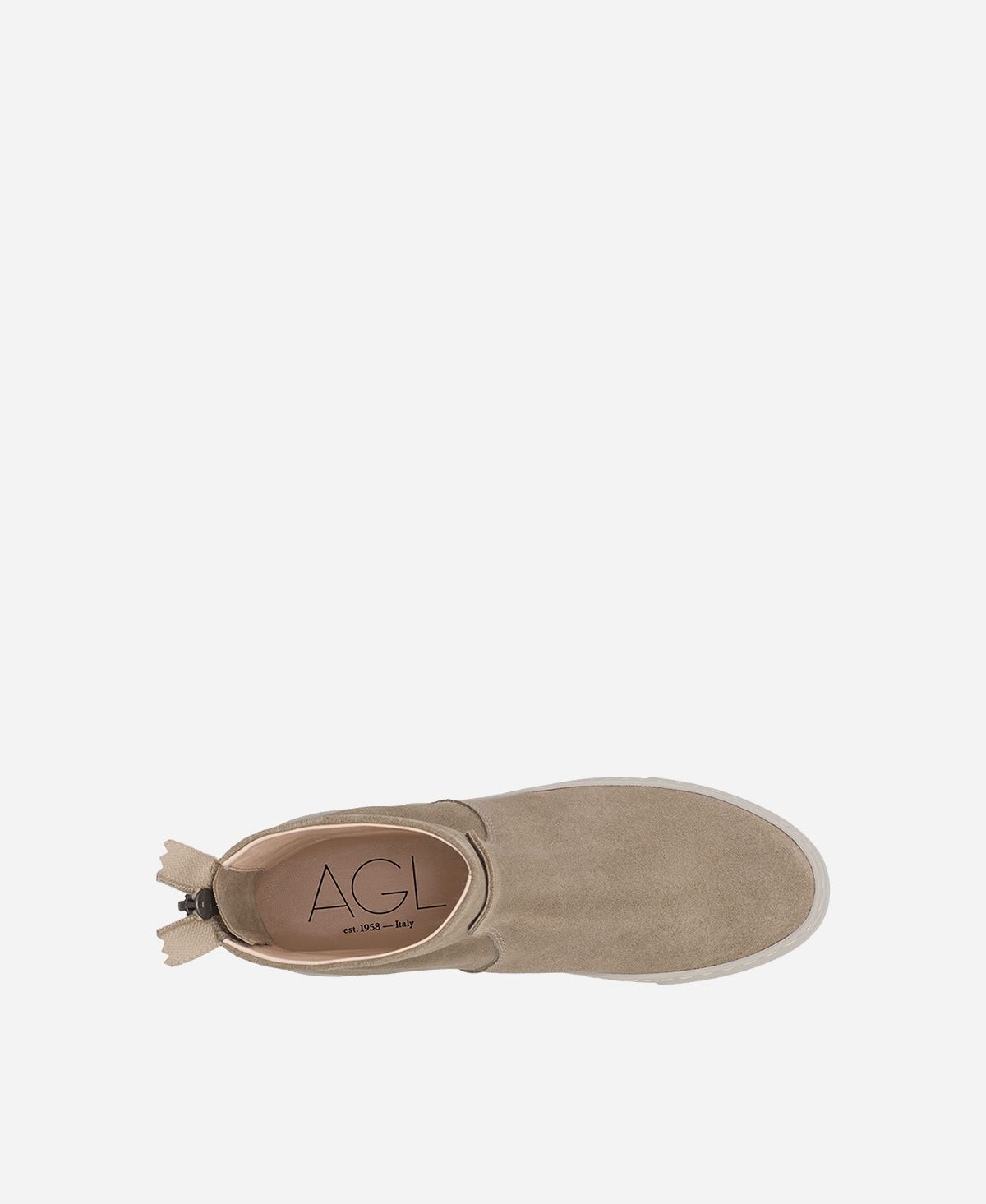 Agl Stivaletto Sneaker In Velour Tortora MEGHAN BOOTIE