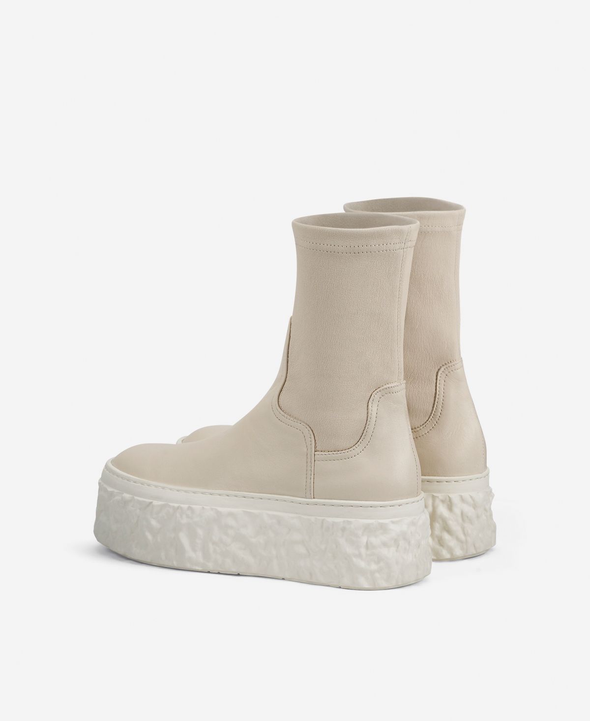 Agl Stivaletto Stretch Con Platform Avorio Magma Stretch