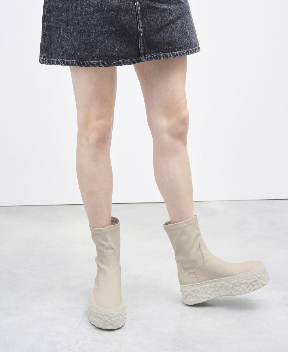 Agl Stivaletto Stretch Con Platform Avorio Magma Stretch