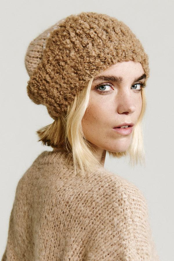 Transit Par Such Berretto Tricot In Filato Di Alpaca Naturale Con Texture Bouclè | 1013 – Transit