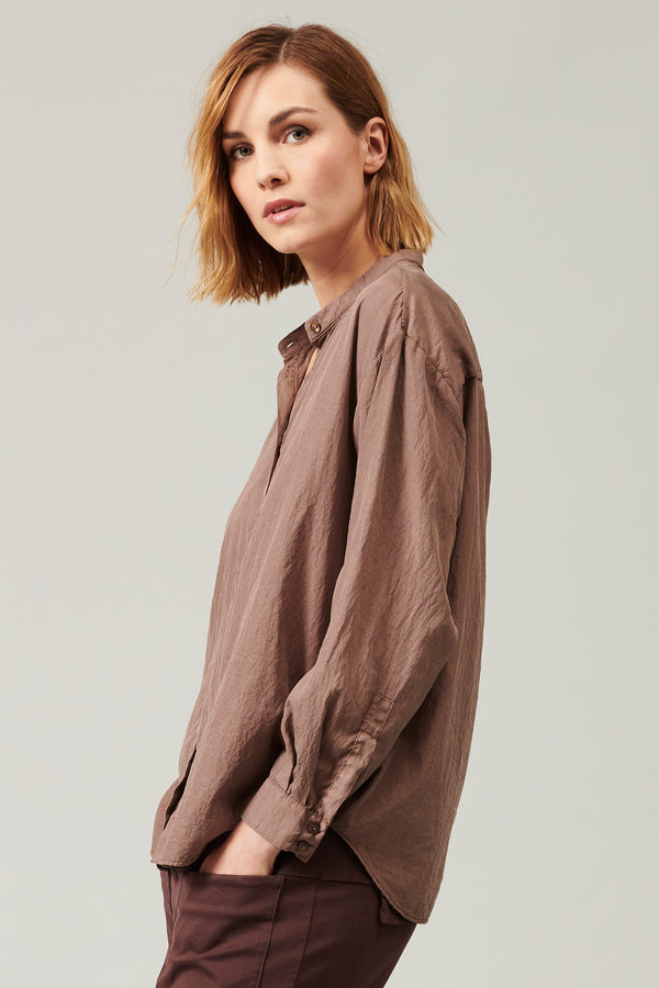 Transit Par Such Camicia Collo Alla Coreana In Misto Seta | 1013.CFDTRYL211.26 – Transit