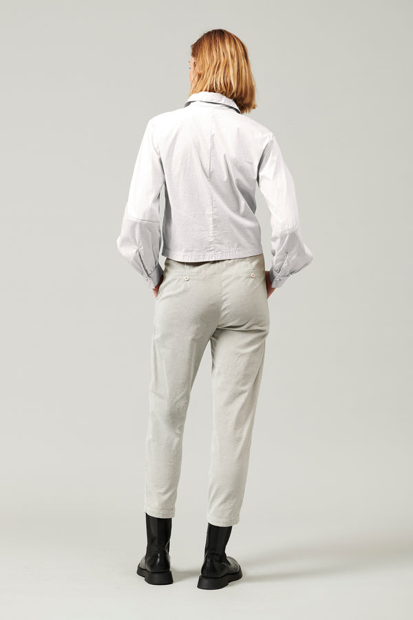 Transit Par Such Camicia In Popeline Di Cotone Stretch Con Manica Voluminosa Sagomata – Transit