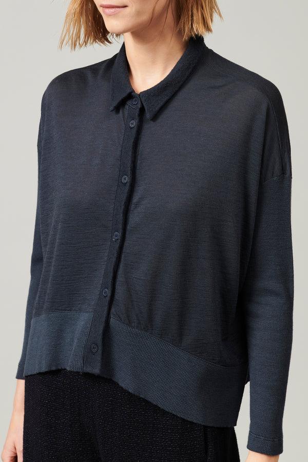 Transit Par Such Camicia Over In Jersey Di Lana Con Manica E Fondo In Costina | 1013.CF – Transit