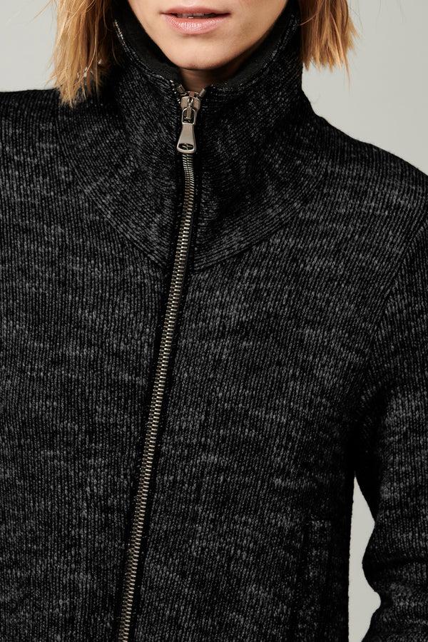 Transit Par Such Cappotto Lungo Di Maglia In Misto Lana Con Ampio Collo Esterno In Fant – Transit