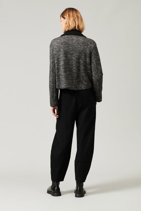 Transit Par Such Chiodo Di Maglia In Misto Lana Zip Doppio Cursore Esterno In Fantasia – Transit