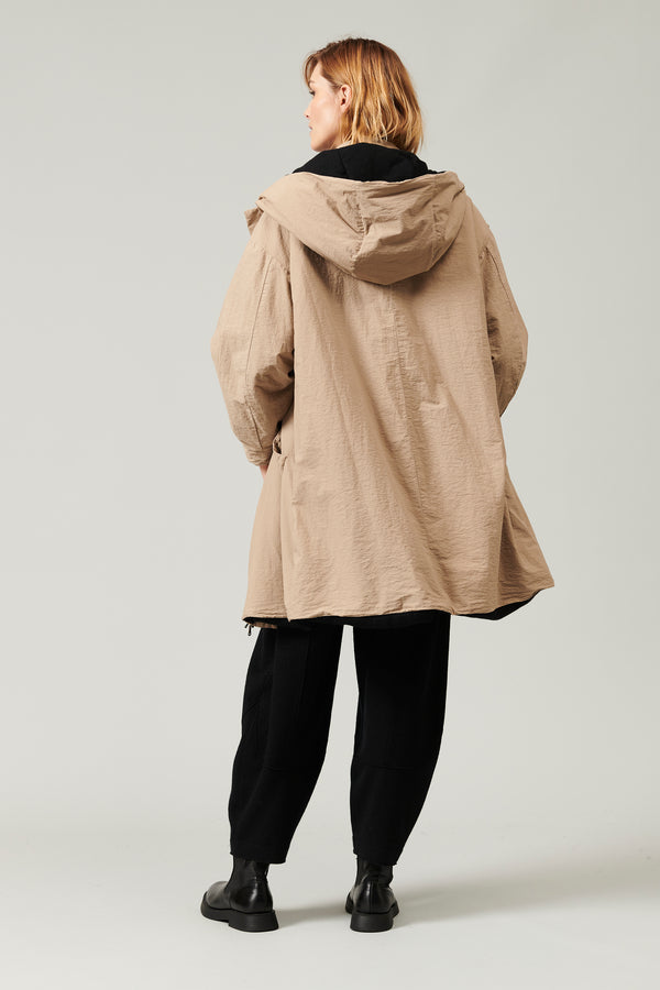 Transit Par Such Giaccone Zippato Con Ampio Cappuccio Di Misto Cotone Foderato In Panno – Transit