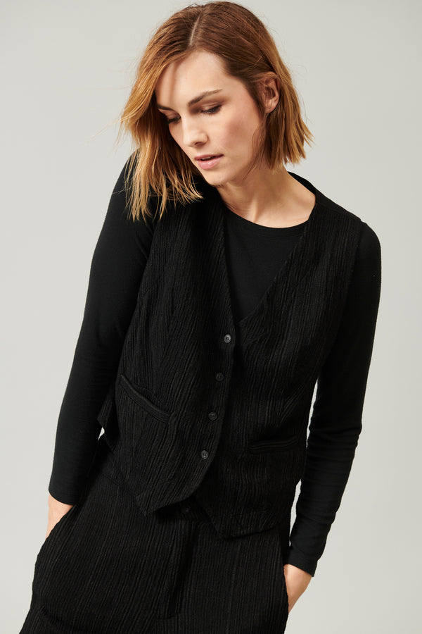 Transit Par Such Gilet In Misto Lana Gessato Goffrato | 1013.CFDTRYA102.10 – Transit