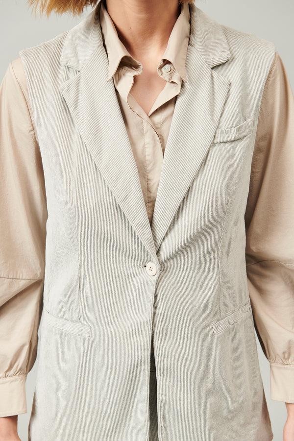 Transit Par Such Gilet In Velluto A Coste Di Misto Lana/cotone Semi-foderato. Vestibil – Transit