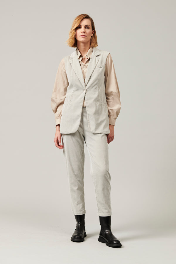 Transit Par Such Gilet In Velluto A Coste Di Misto Lana/cotone Semi-foderato. Vestibil – Transit