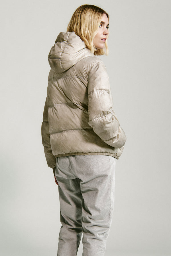 Transit Par Such Giubbino Corto In Vera Piuma 50 Grammi Con Cappuccio. Tinto Capo Evolu – Transit