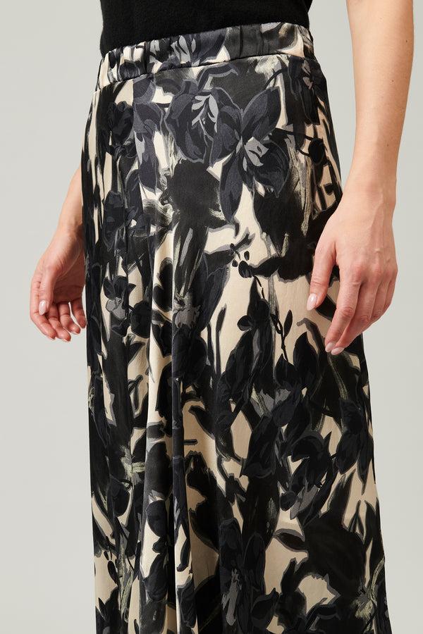 Transit Par Such Gonna Fluida In Raso Di Seta Con Stampa Colorata Floreale Lunghezza A – Transit