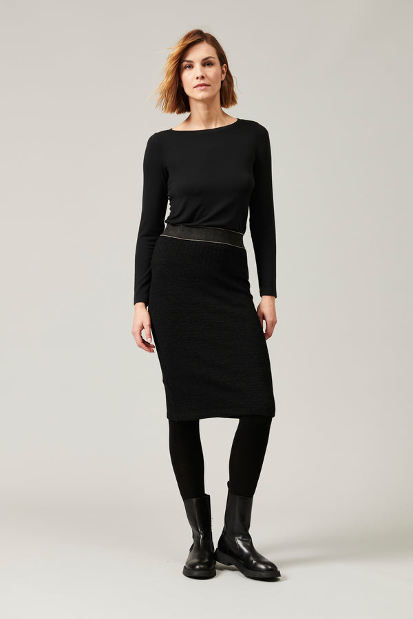 Transit Par Such Gonna Tubino In Maglia Di Lana E Viscosa Jacquard Microfantasia | 1013 – Transit