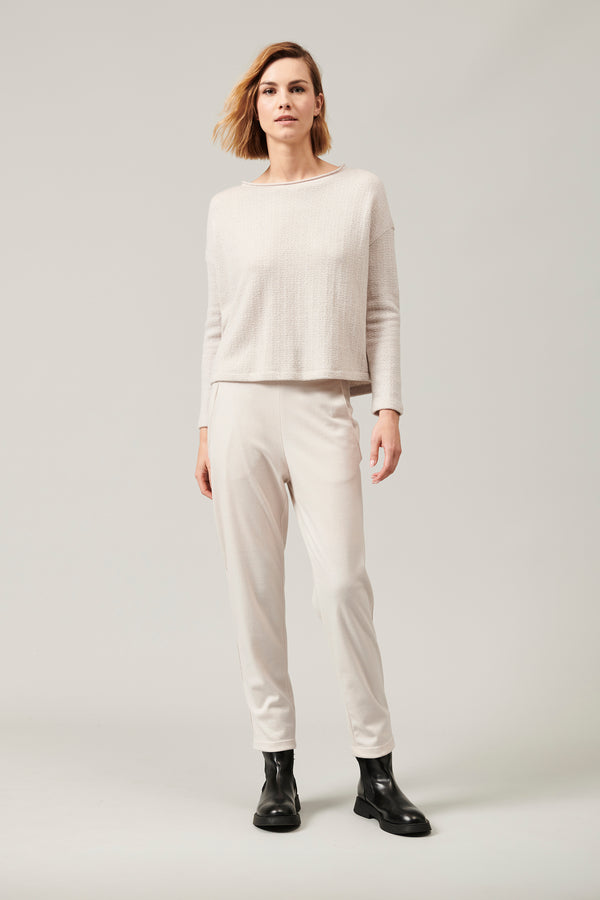 Transit Par Such Maglia Di Lana E Viscosa Jacquard Microfantasia Collo Sbarcato E Chius – Transit