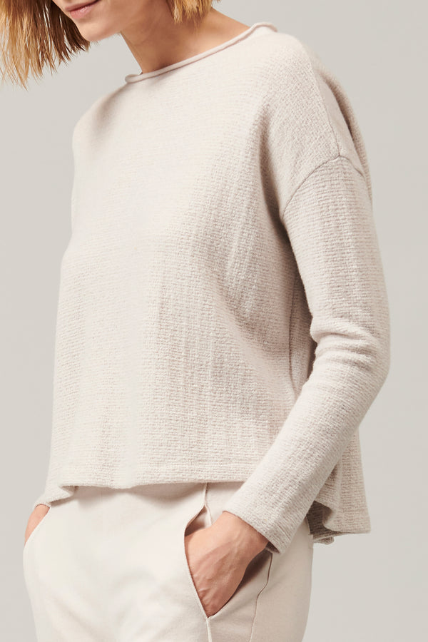 Transit Par Such Maglia Di Lana E Viscosa Jacquard Microfantasia Collo Sbarcato E Chius – Transit