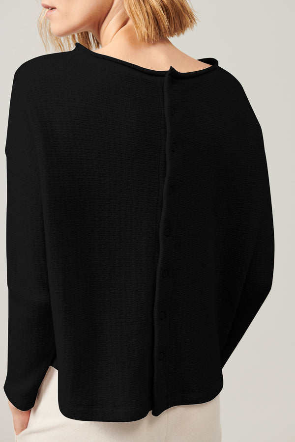 Transit Par Such Maglia Di Lana E Viscosa Jacquard Microfantasia Collo Sbarcato E Chius – Transit