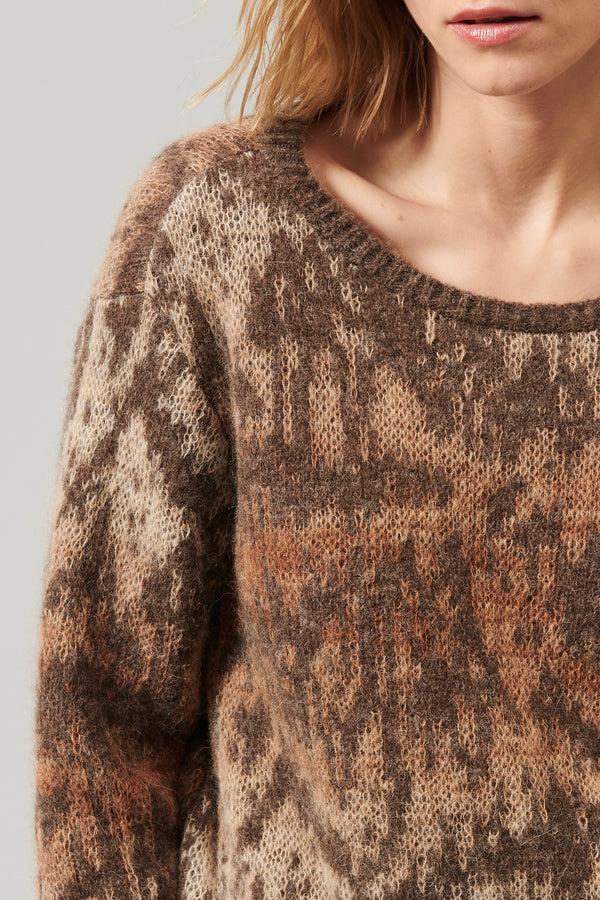 Transit Par Such Maglia Girocollo A Manica Lunga In Filato Di Alpaca E Mohair Con Lavor – Transit