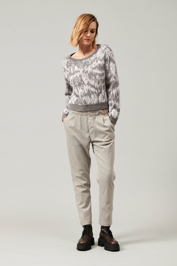 Transit Par Such Maglia Girocollo A Manica Lunga In Filato Di Alpaca E Mohair Con Lavor – Transit