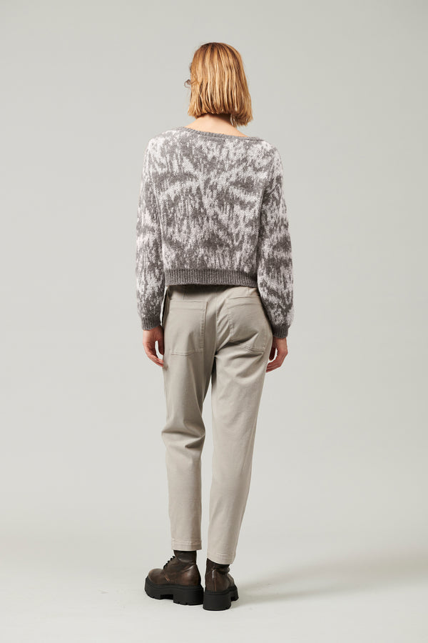 Transit Par Such Maglia Girocollo A Manica Lunga In Filato Di Alpaca E Mohair Con Lavor – Transit