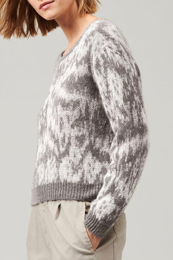 Transit Par Such Maglia Girocollo A Manica Lunga In Filato Di Alpaca E Mohair Con Lavor – Transit