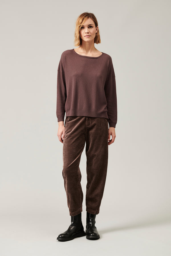 Transit Par Such Maglia Oversize In Viscosa E Lana. Linea A Scatola Collo A Barchetta – Transit