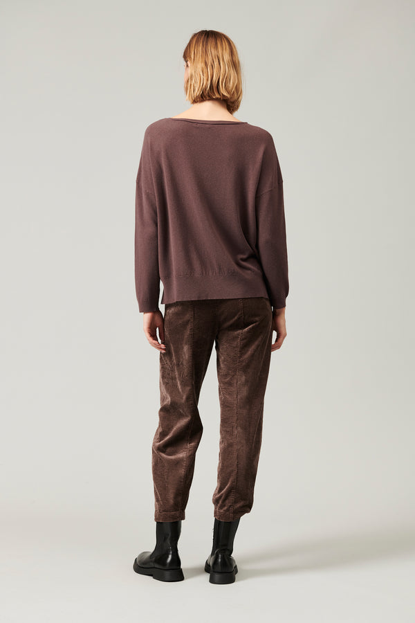 Transit Par Such Maglia Oversize In Viscosa E Lana. Linea A Scatola Collo A Barchetta – Transit