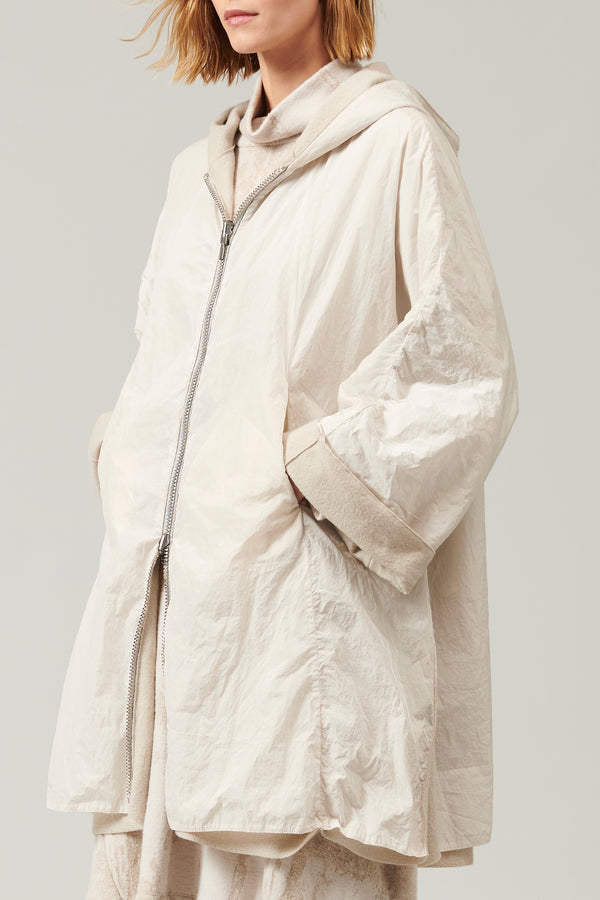 Transit Par Such Mantella Con Cappuccio Over Di Nylon Foderata In Panno Di Lana | 1013. – Transit