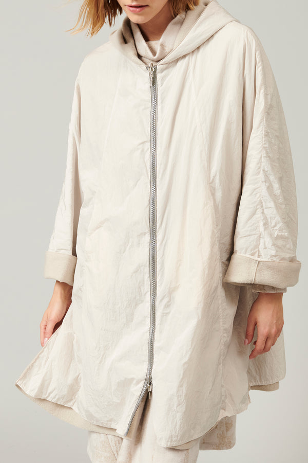 Transit Par Such Mantella Con Cappuccio Over Di Nylon Foderata In Panno Di Lana | 1013. – Transit