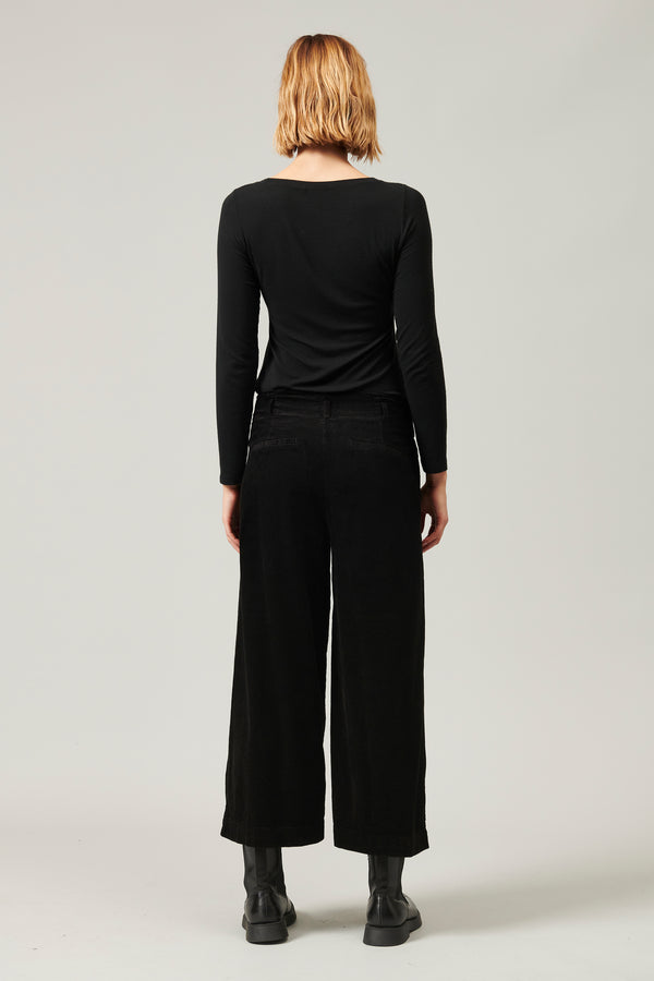 Transit Par Such Pantalone Corto Gamba Larga In Velluto A Coste Di Viscosa E Cotone Str – Transit