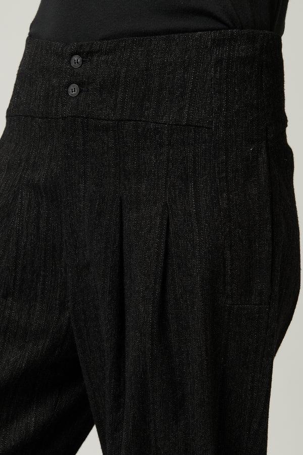 Transit Par Such Pantalone Rigato Linea Bombé Com Pinces In Cotone E Viscosa Stretch | – Transit