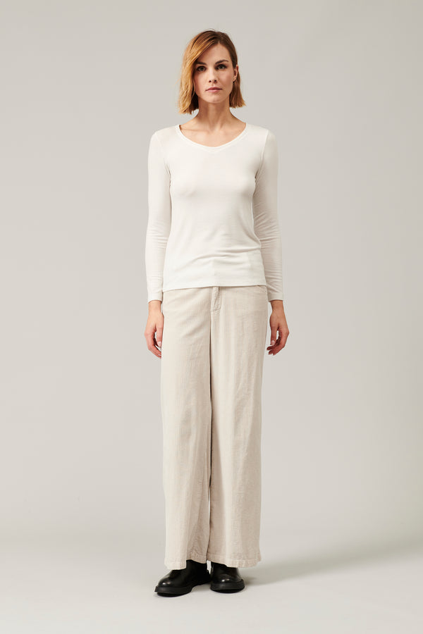 Transit Par Such T-shirt Scollo A V Slim Fit In Jersey Di Modal Stretch | 1013.CFDTRYI1 – Transit