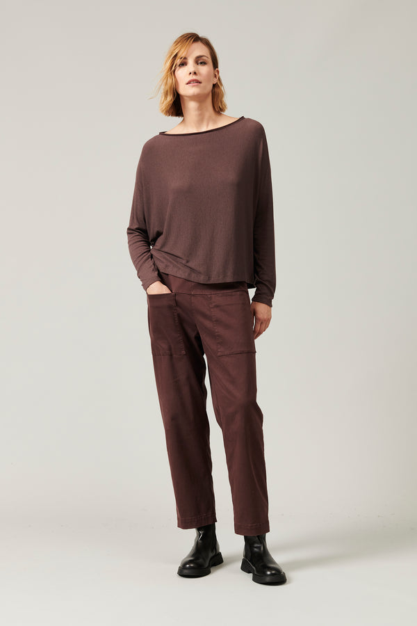 Transit Par Such T-shirt Vestibilità Over In Costina Di Jersey Misto Modal. Indossabile – Transit