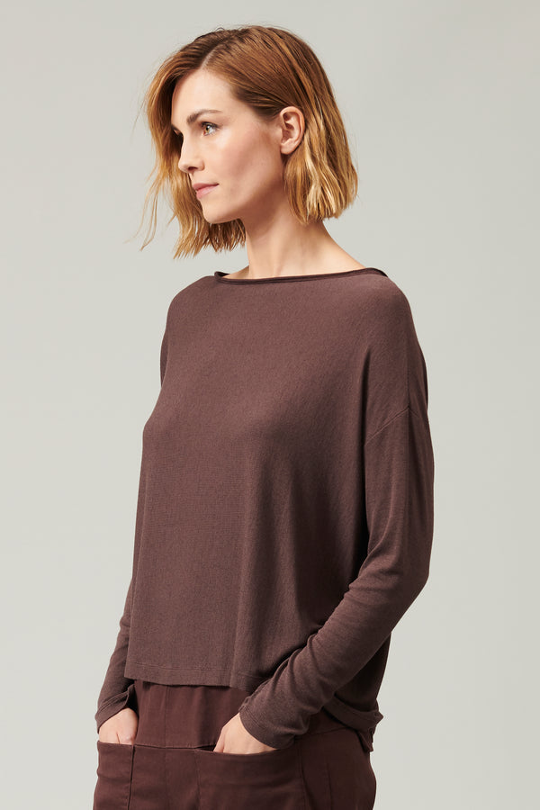 Transit Par Such T-shirt Vestibilità Over In Costina Di Jersey Misto Modal. Indossabile – Transit