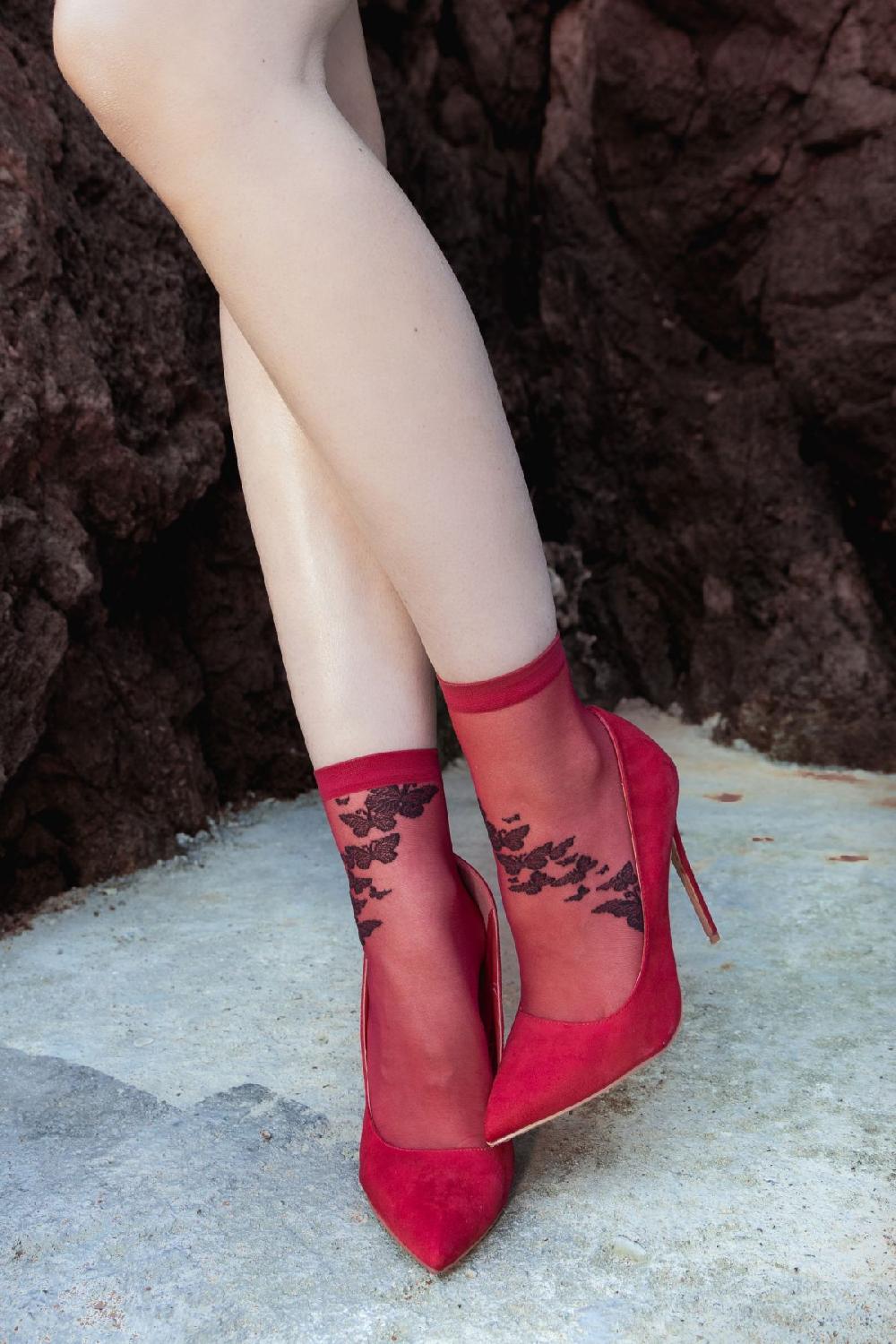 Trasparenze Calzino velato effetto tattoo farfalle - Versatile e alla moda | Trasparenze