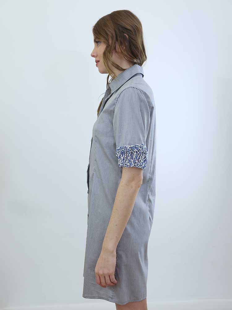 Tricot à Porter ABITO A CAMICIA MIDI BORDO MANICHE CROCHET