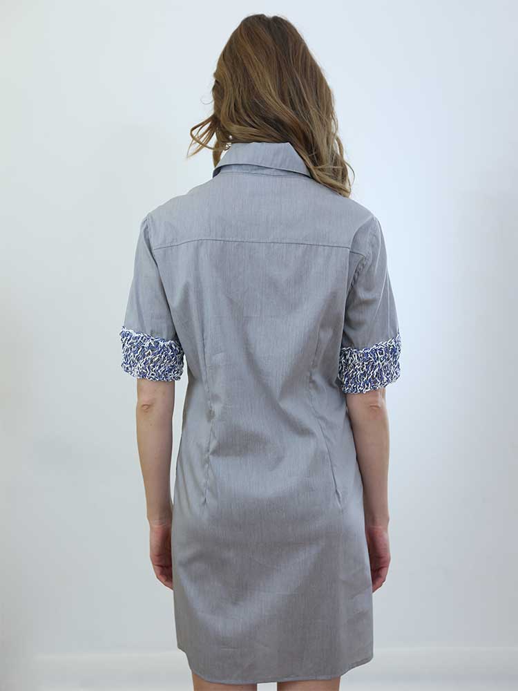 Tricot à Porter ABITO A CAMICIA MIDI BORDO MANICHE CROCHET