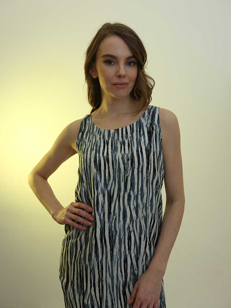 Tricot à Porter ABITO OVETTO FANTASIA SCOLLO CANOTTA