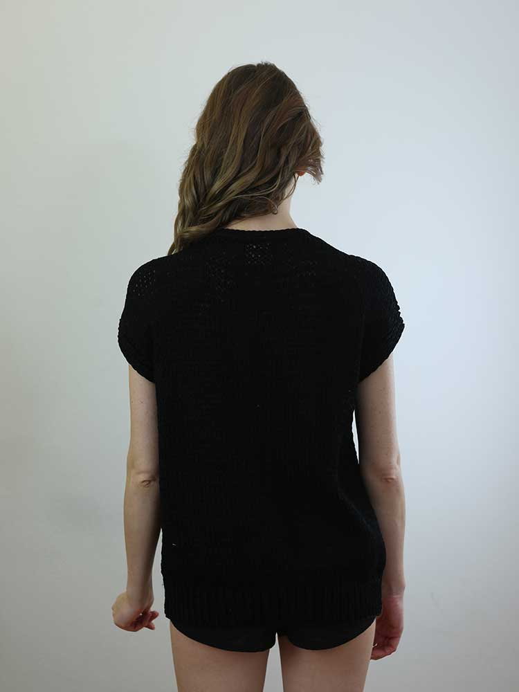 Tricot à Porter BOMBER SENZA MANICHE LUNGO BOTTONI ORO