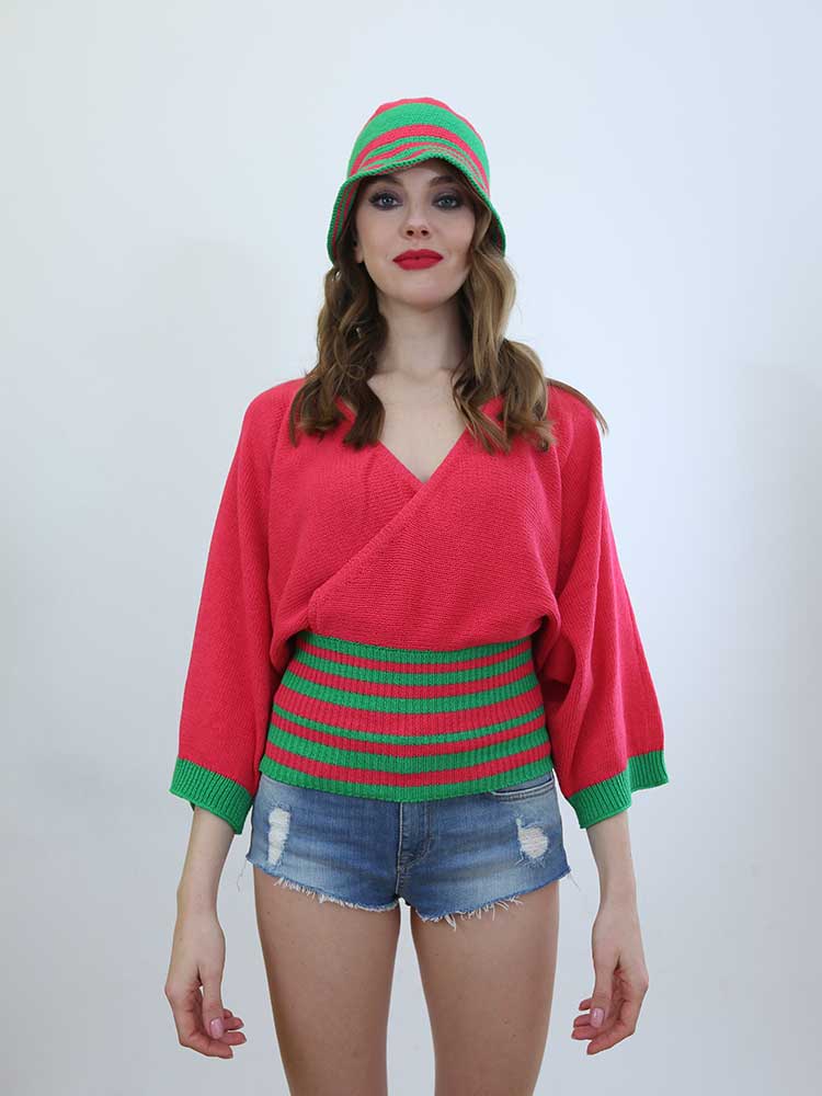 Tricot à Porter MAGLIA PIPISTRELLO FASCIA ALTA IN VITA