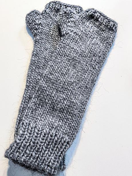 Tricot à Porter Manicotti In Maglia Con Orli A Coste