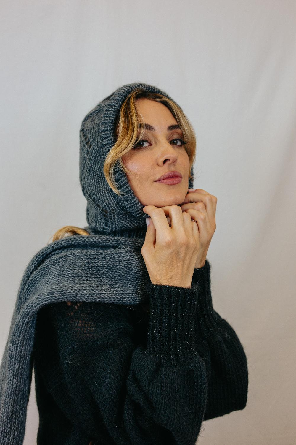 Tricot à Porter Balaclava Con Trafono A Rombi