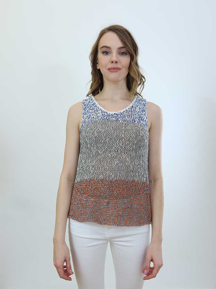 Tricot à Porter CANOTTA TRAFORATA SCOLLO AMERICANA