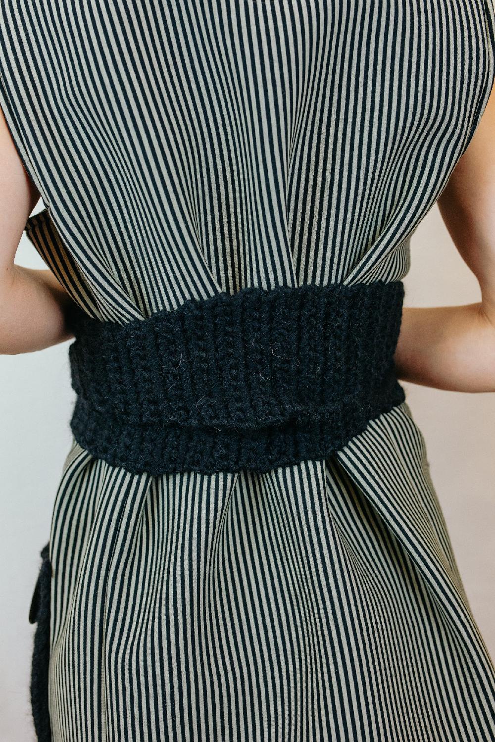 Tricot à Porter Cintura In Lana Tipo Fascia