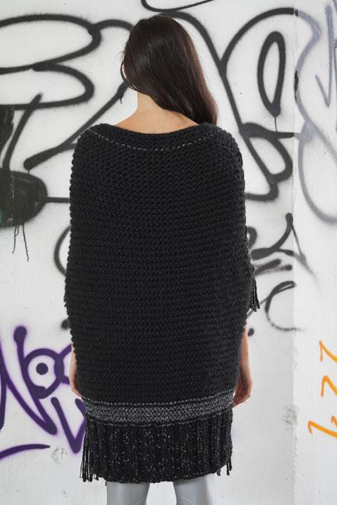 Tricot à Porter Fringe Poncho