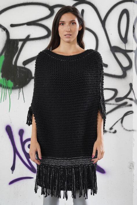 Tricot à Porter Fringe poncho