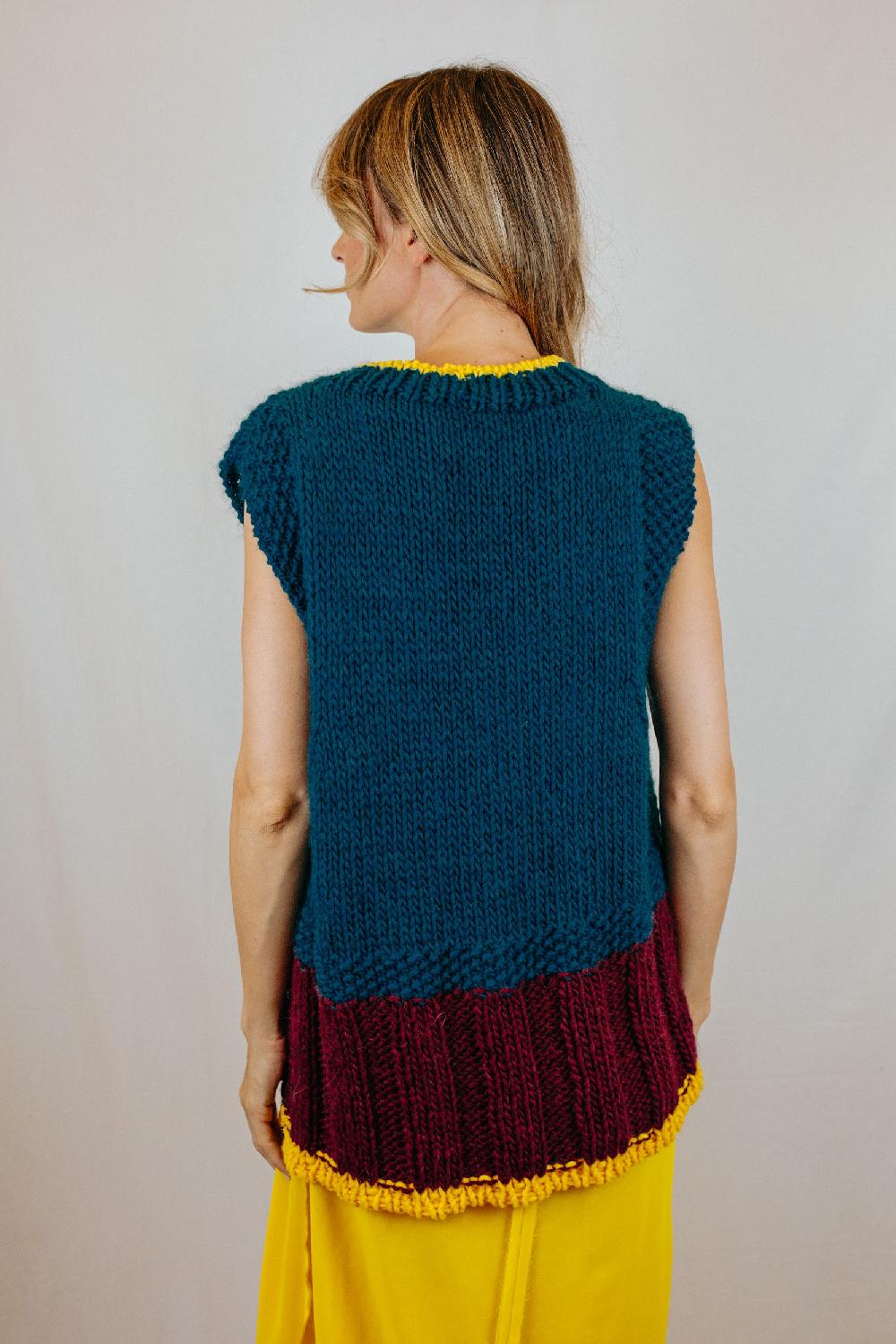 Tricot à Porter Gilet Over A 3 Colori