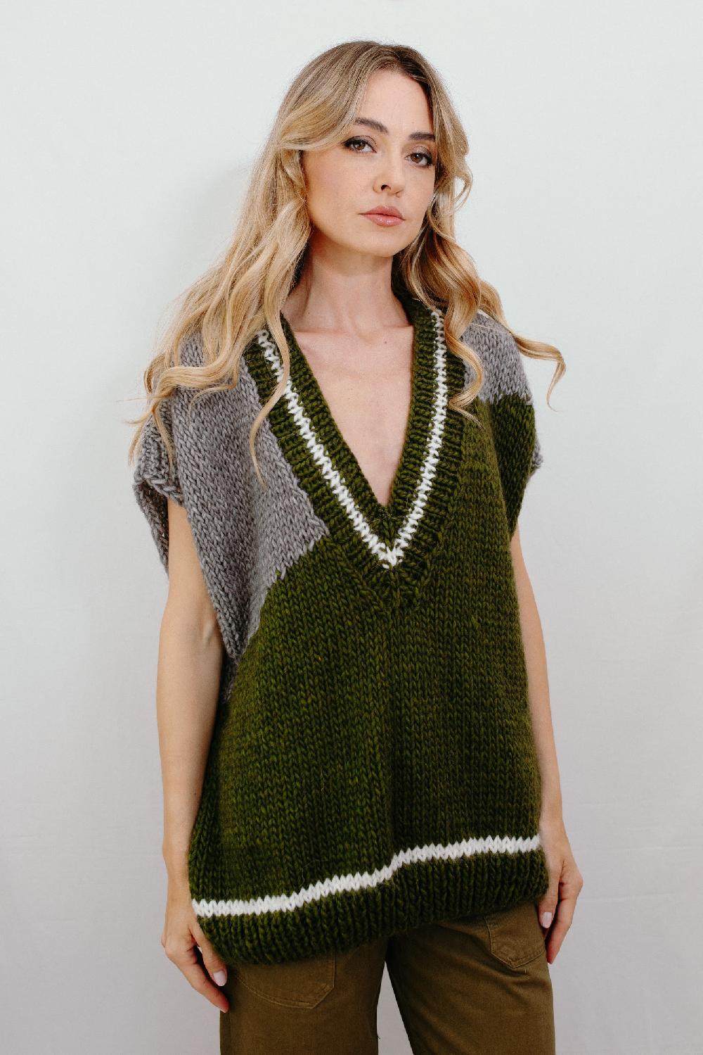 Tricot à Porter Gilet Over Scollo V